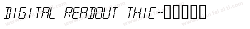 digital readout thic字体转换